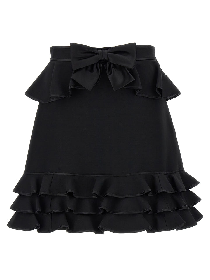 Valentino Garavani Valentino Garavani Crepe Couture Skirt Gonne - Nero | b419666ea66da6573a9938ff63c48a8faf169828