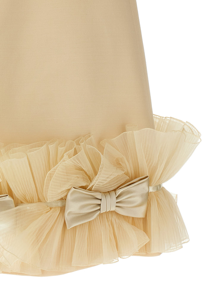 Valentino Garavani Valentino Garavani Pleated Ruffles Dress Abiti - Beige | f4c15b502cc8aee70b723bbcaa92ec747e1e38f3