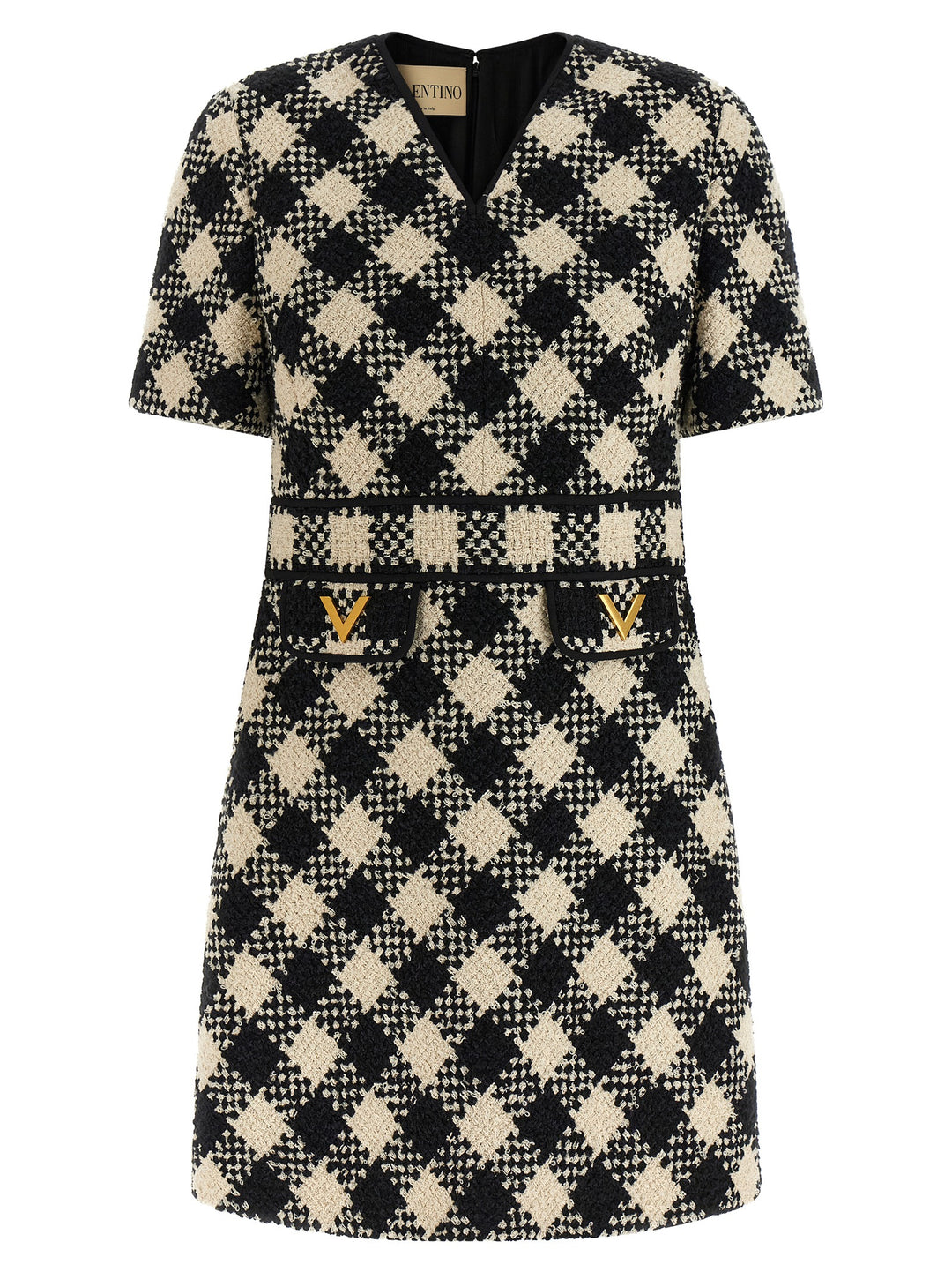 Valentino Garavani Valentino Garavani Damier Tweed Dress Abiti - Bianco/Nero | 57939efd6d46f2e0d91f6f2d480f13e183c33330