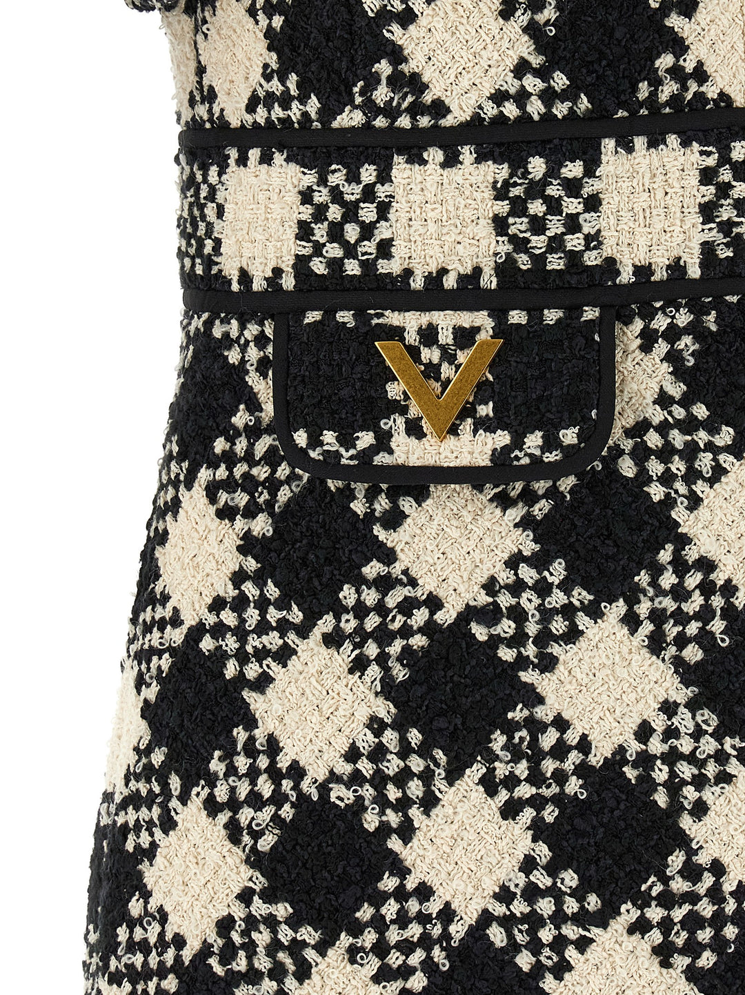 Valentino Garavani Valentino Garavani Damier Tweed Dress Abiti - Bianco/Nero | d4ad8082884cbf6134350536cc38ec61ff268f0d