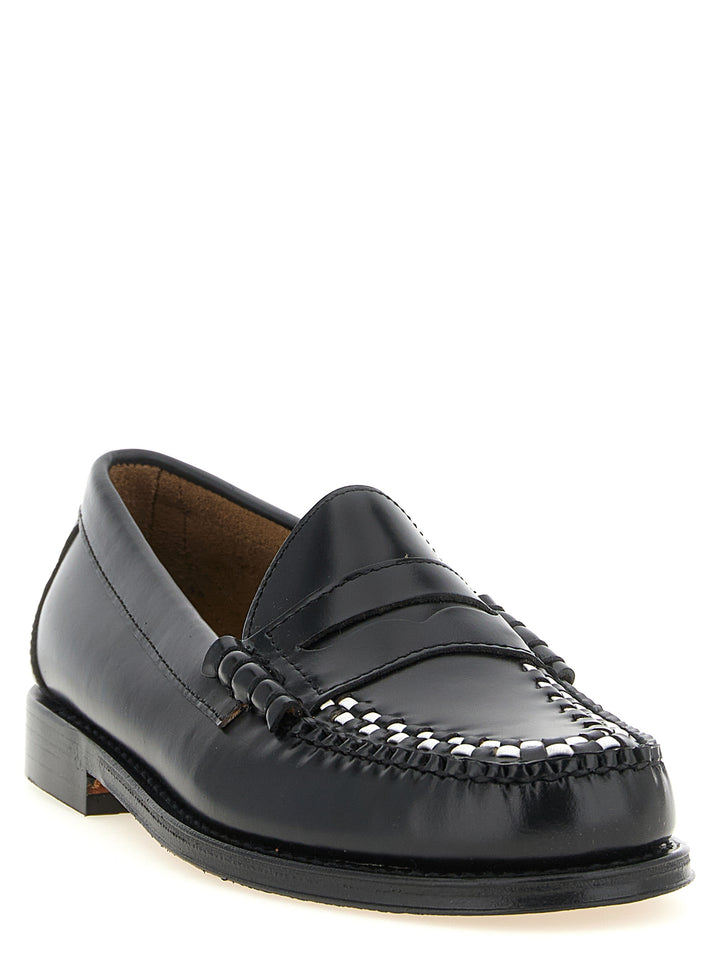 G.H. Bass Weejuns Larson Weave Mocassini - Bianco/Nero | 87bc36200d16f73d81d2b57c9414a032ce2c1846