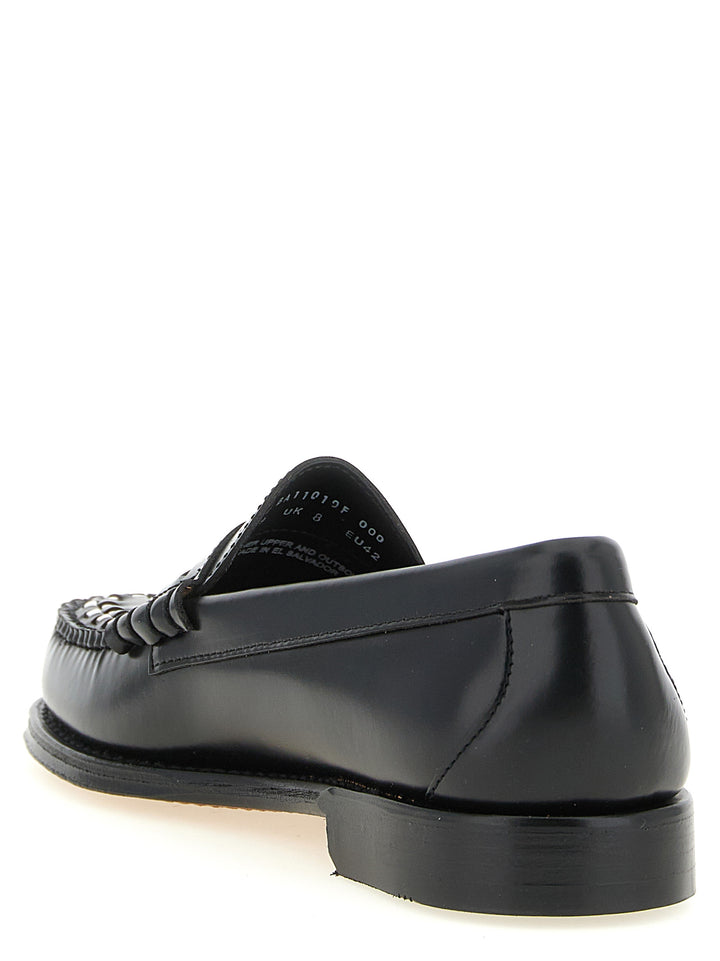 G.H. Bass Weejuns Larson Weave Mocassini - Bianco/Nero | bd5c4b5088ffa8611028bfb127b8894ed2b33c1e