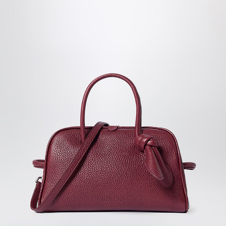 Jacquemus Small Turismo Bag In Leather, Bordeaux