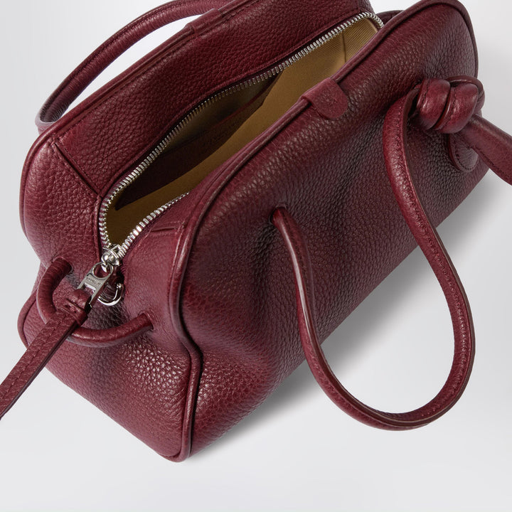 Jacquemus Small Turismo Bag In Leather, Bordeaux
