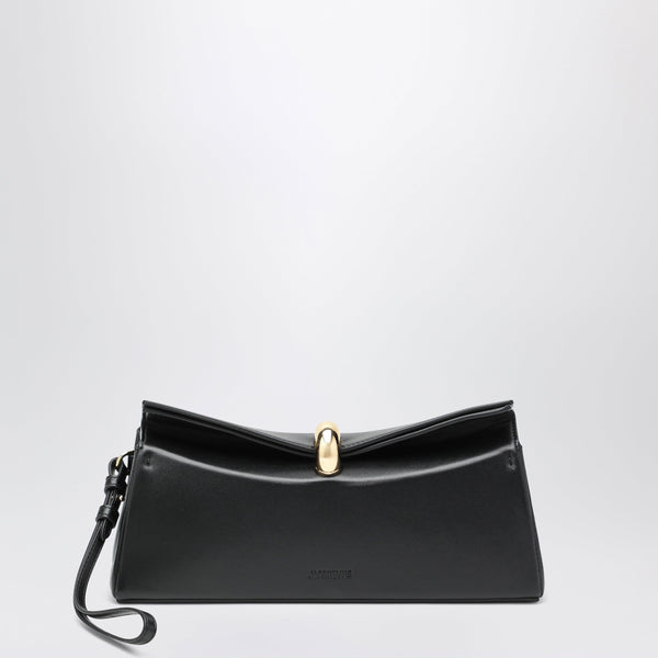 Valérie Clutch Aus Schwarzem Leder