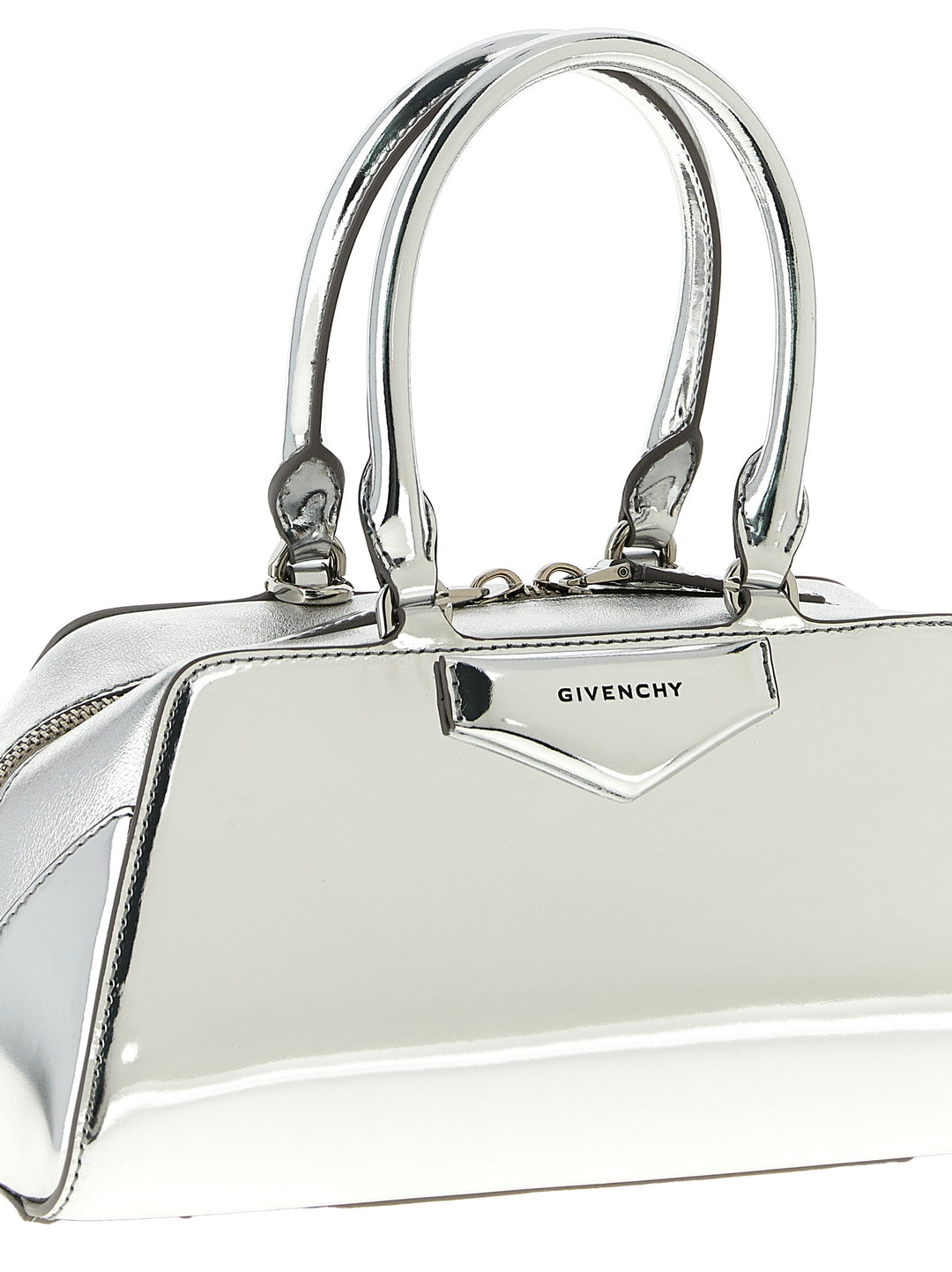 Givenchy Antigona East-West Borse a Mano - Silver | 97eadccf176eefc261317a0fbb712e1798b9a460