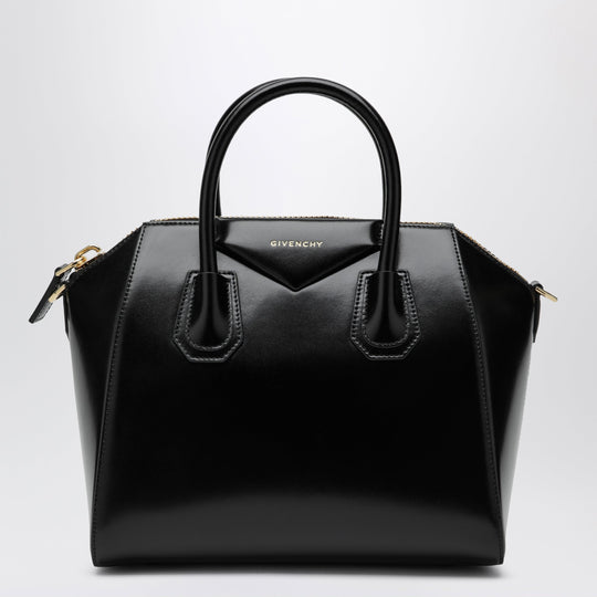 Small Black Antigona Bag In Leather