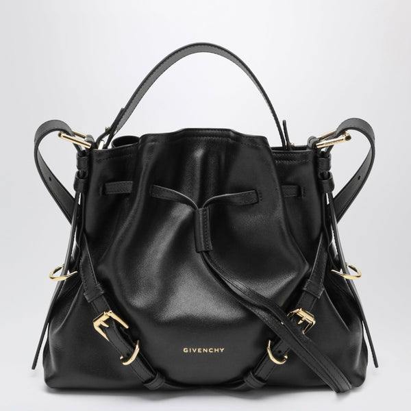 Small Voyou Bucket Bag In Black Calfskin