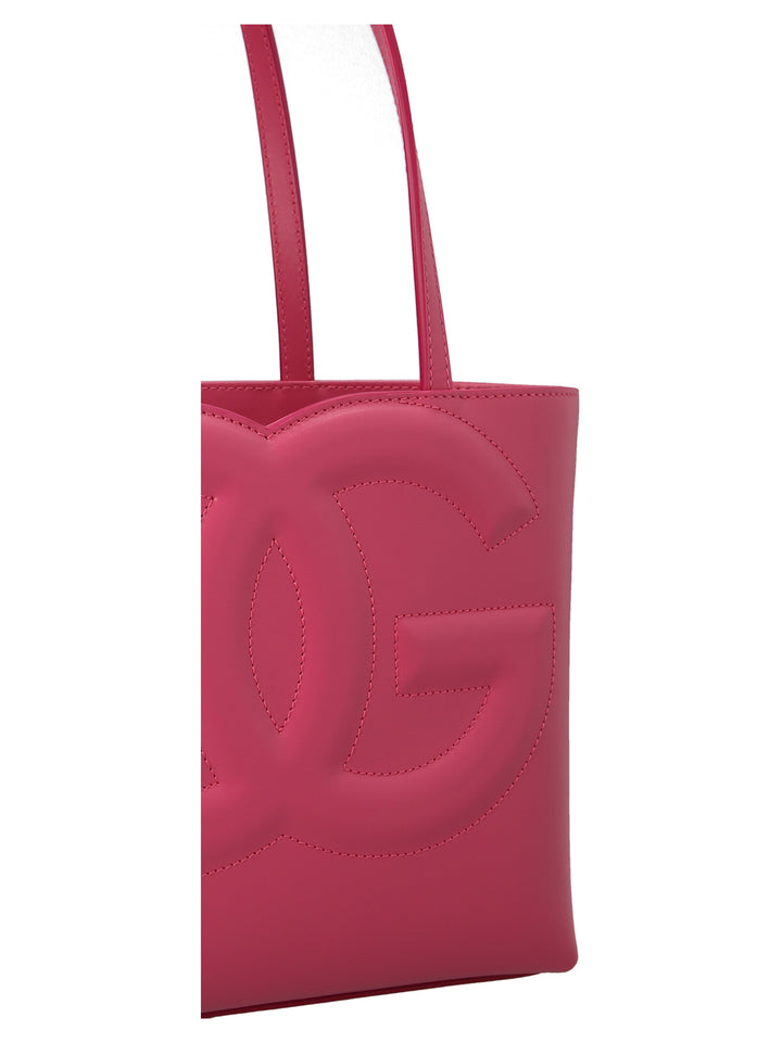 Dolce & Gabbana Small Logo Shopping Bag Tote - Fucsia | c8503dec4567c3fc49a1fad17145882afda806c9