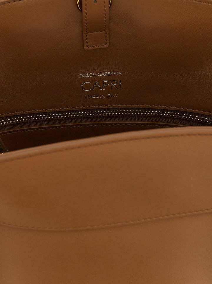 Dolce & Gabbana Capri Borse a Spalla e Tracolla - Marrone | 4b542750ea937aff0396c58d18b26ff980d73ed9