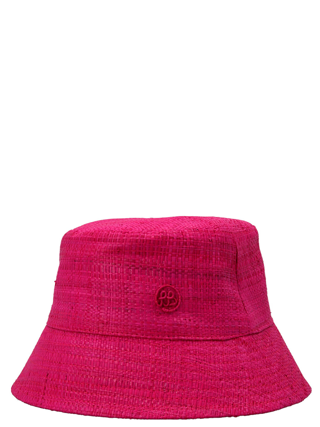 Logo Straw Bucket Hat Cappelli Fucsia