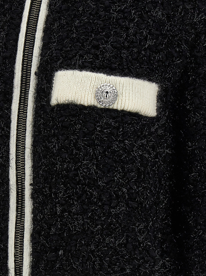 Furry Tweed Jacket Giacche Bianco/Nero
