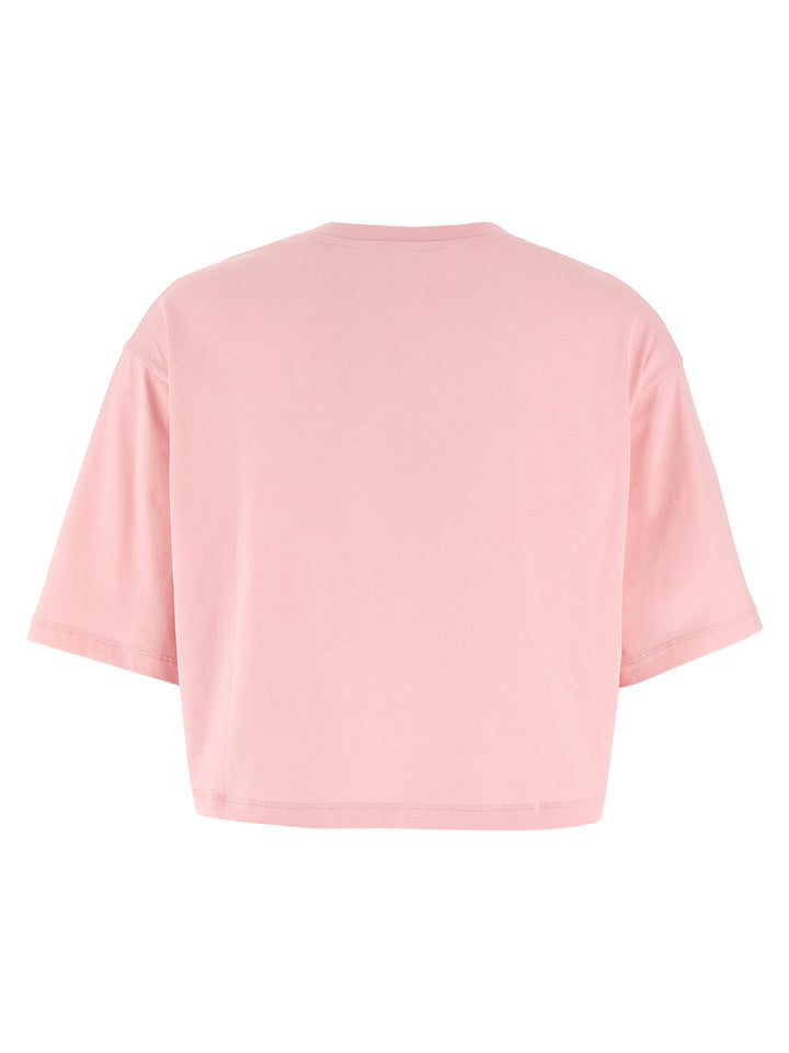 Balmain Logo Crop T shirt - Rosa | 648e3fddc6228701b92858454f4249dbb4172d71