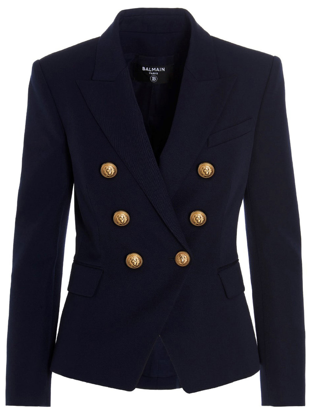 Double Breast Blazer Jacket With Logo Buttons Blazer And Suits Blu