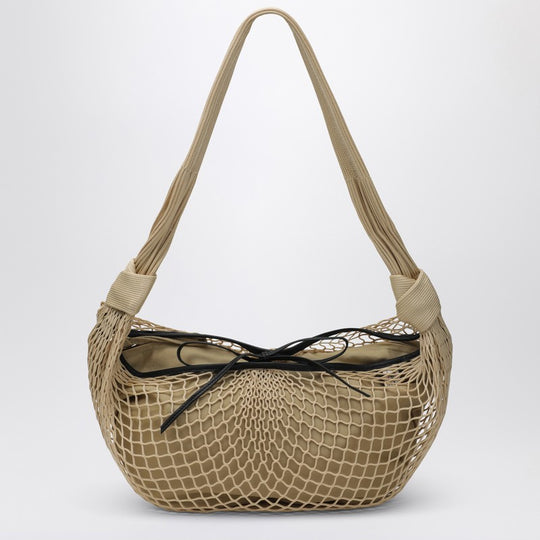 Beige Croissant Filt Bag