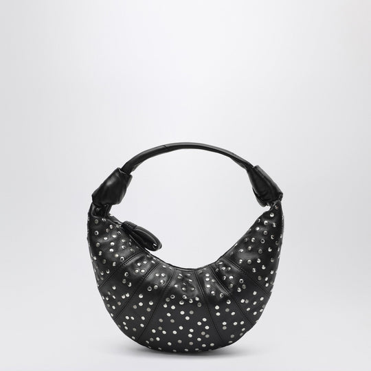 Brown Fortune Croissant Bag With Studs