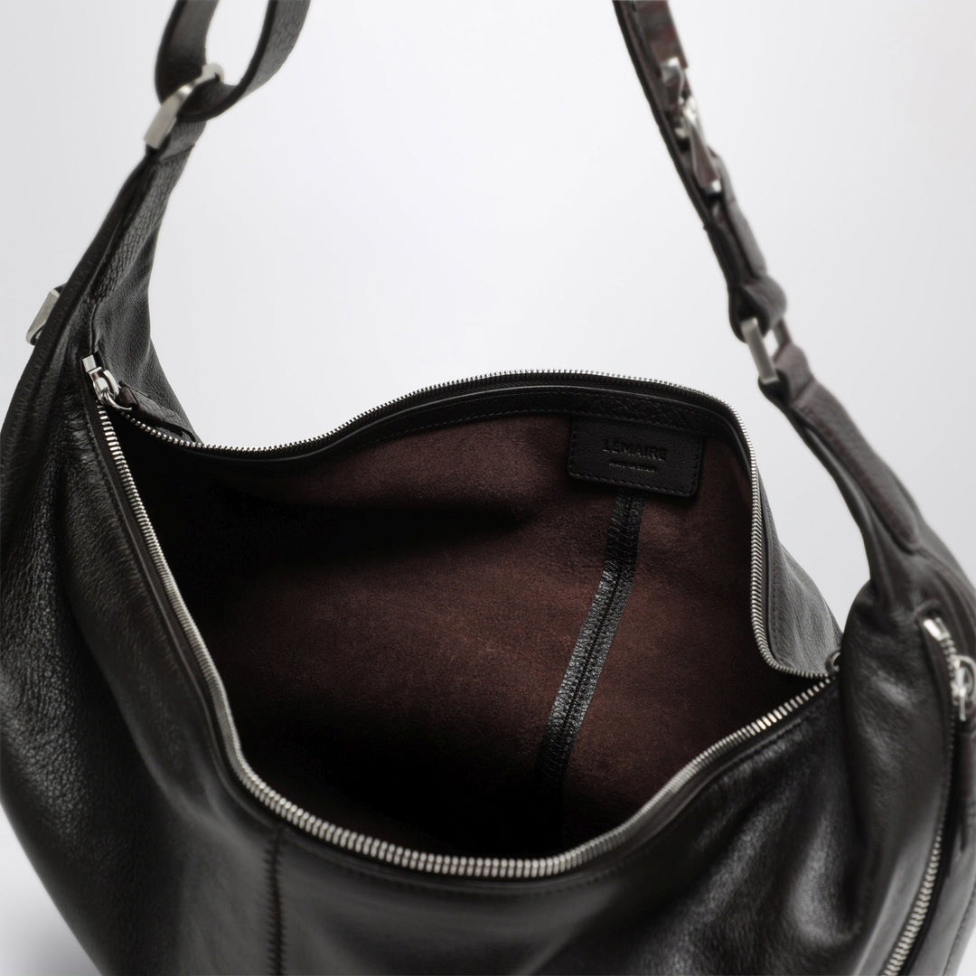 Lemaire Quiver Clip Dunkelbraune Ledertasche
