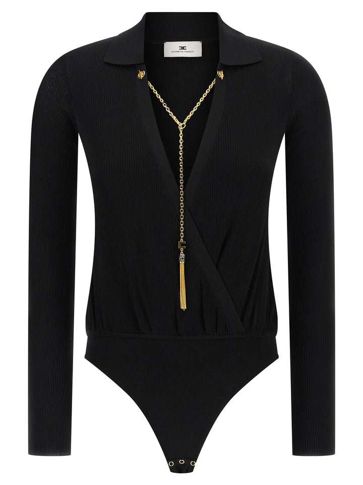 Elisabetta Franchi Chain Body Top - Nero | 75ad345f0ede197f9289a40231f91f6b7c4f713f