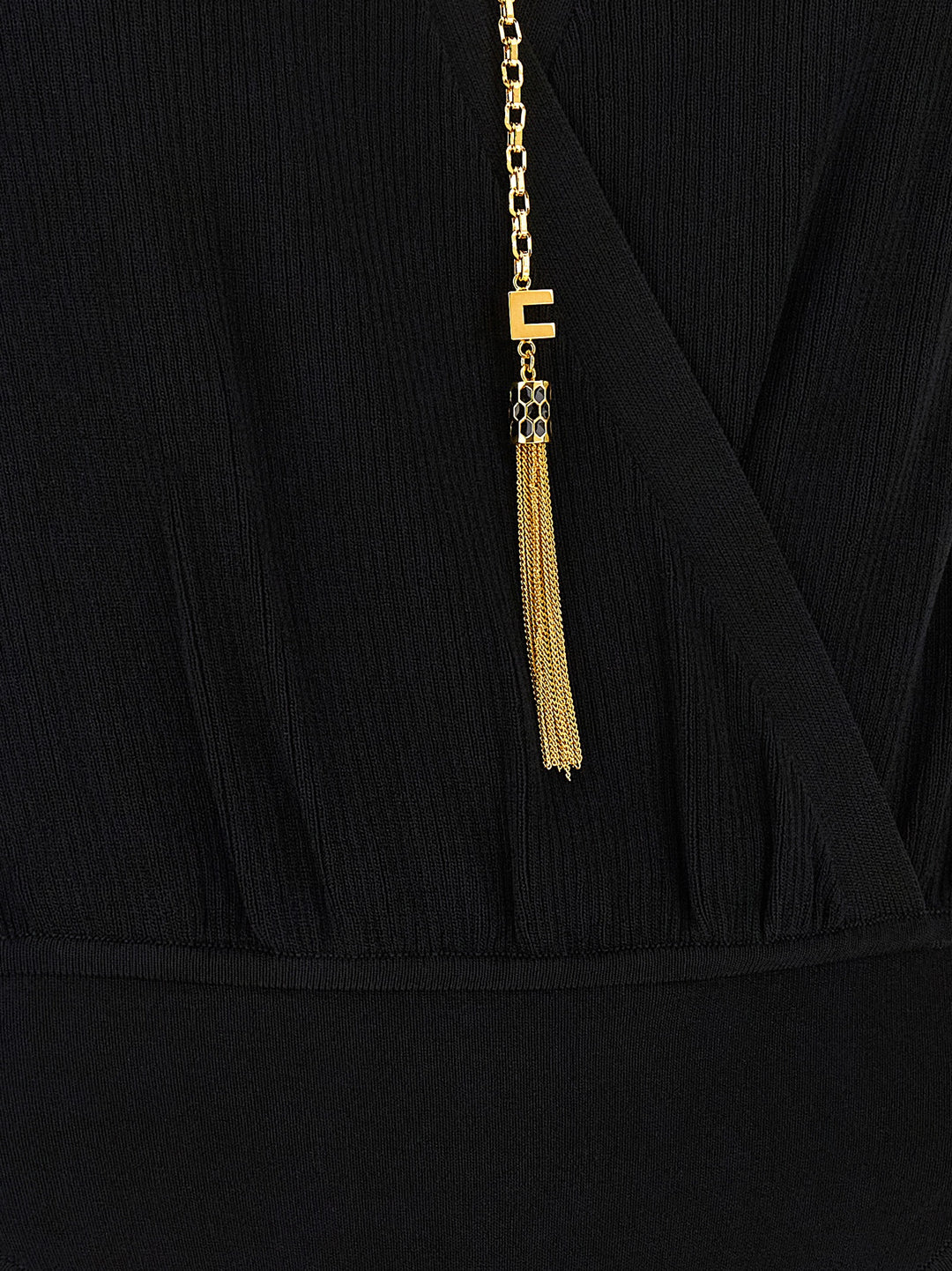 Elisabetta Franchi Chain Body Top - Nero | 60387f16efbabdd5c957dd88011ecfe137419b0f