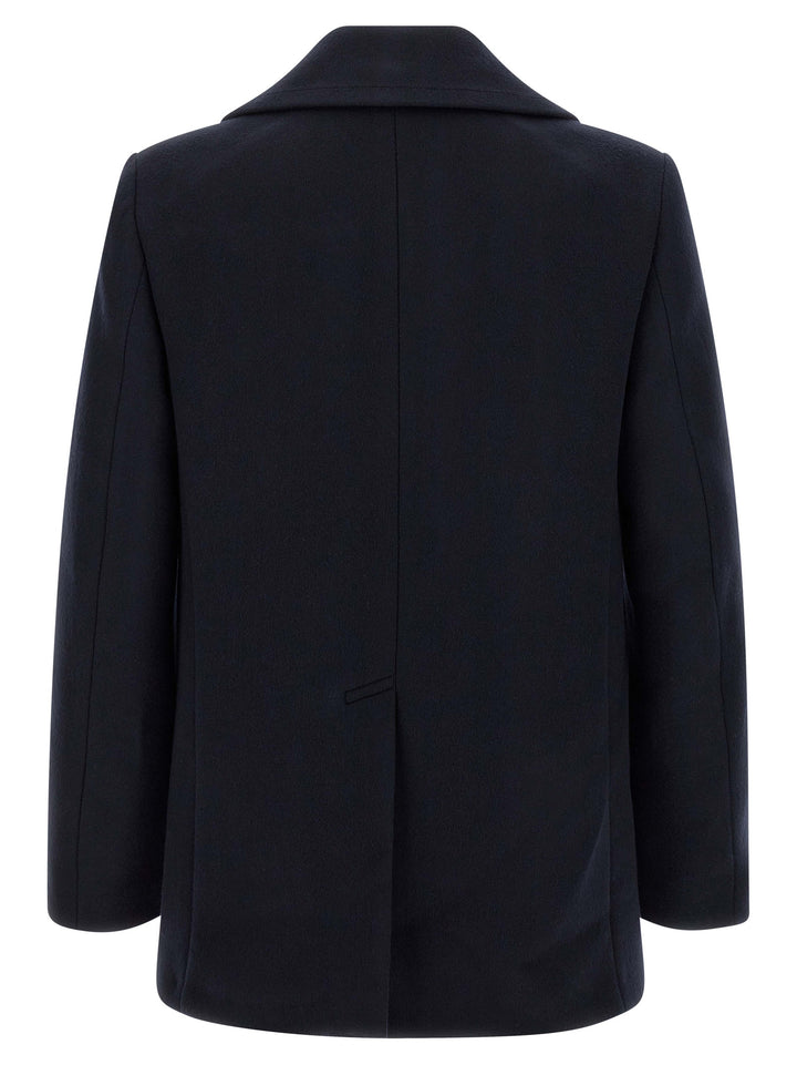 Givenchy Double-Breasted Caban Trench e Impermeabili - Blu | 48770eff0b09631d44bdf8071c8ddf7f933c1bc8