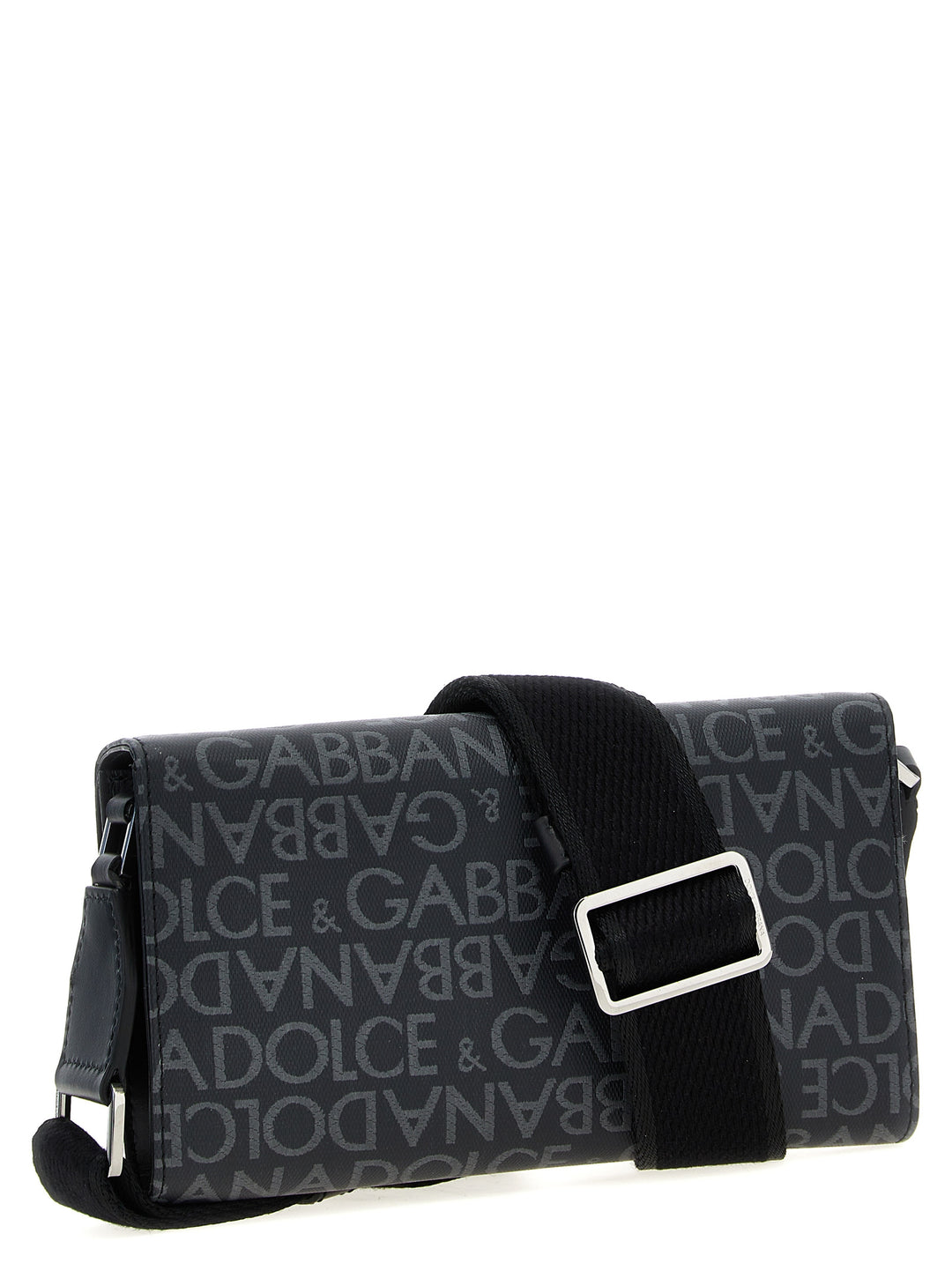 Dolce & Gabbana Coated Jacquard Crossbody Bag Borse a Tracolla - Nero | 1f5450eacfd0dd979ac1be5c217bce8d9fba8778