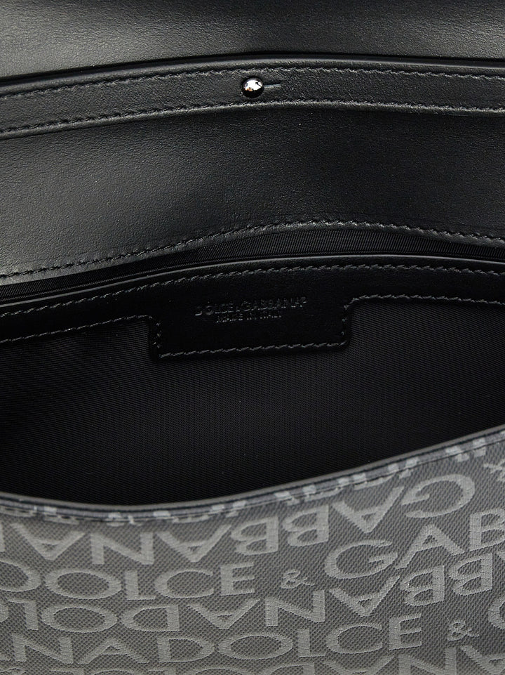 Dolce & Gabbana Coated Jacquard Crossbody Bag Borse a Tracolla - Nero | 7ffb5ac1f1e0dfae260abf70fd5e54bddeae0048