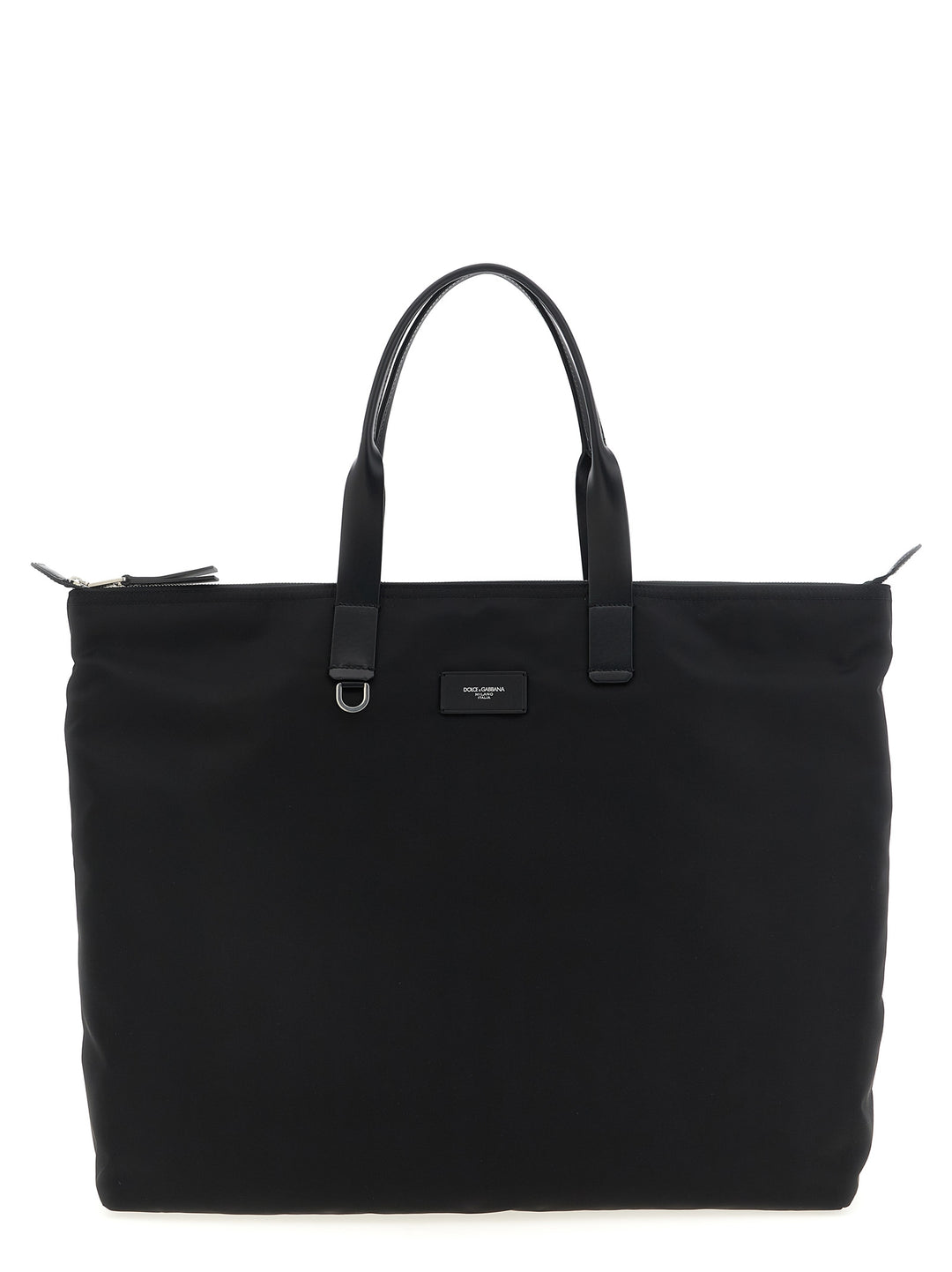 Dolce & Gabbana Big Logo Patch Shopping Bag Tote - Nero | dd662cd8924d4cf63e9dea31864ae62970baee13