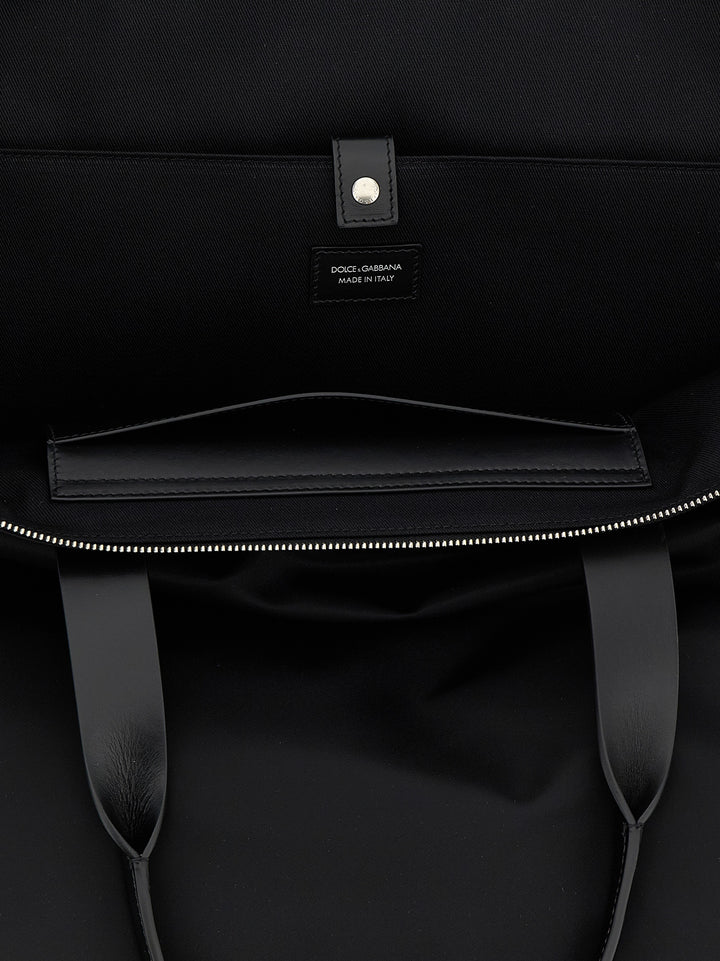 Dolce & Gabbana Big Logo Patch Shopping Bag Tote - Nero | 71d530bba2d9d9982db0f836f9a0fc5a0cd220a4