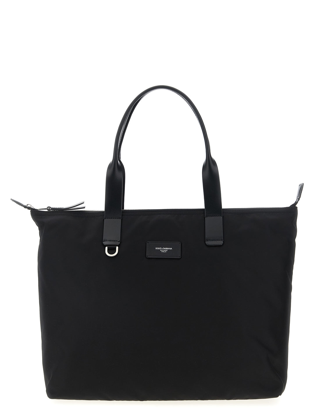 Dolce & Gabbana Media Logo Patch Shopping Bag Tote - Nero | c79509e559e28c11724dd14cd559680b74c7a37f
