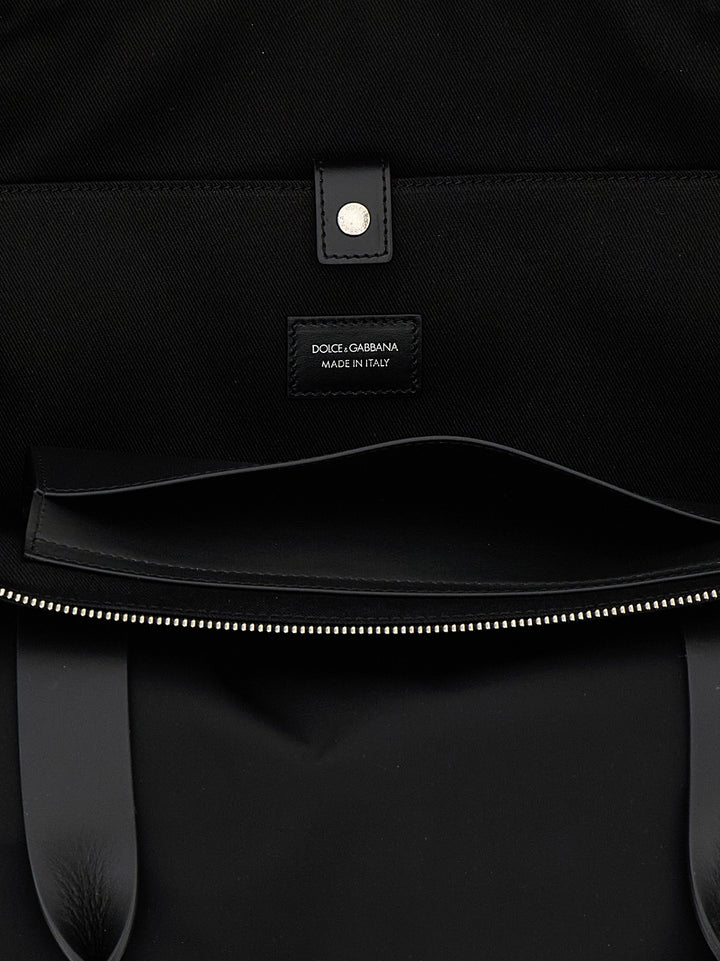 Dolce & Gabbana Media Logo Patch Shopping Bag Tote - Nero | f96e6c0dcbe061947ec8fd4f0f4eb93a57075bc8