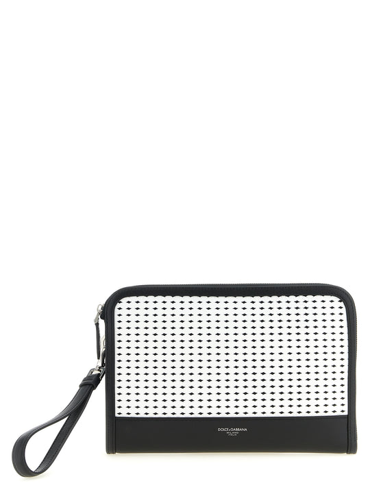 Atene Clutch Bianco/Nero