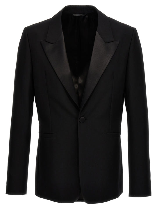 Peack Lapel Blazer Nero