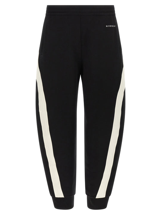 Satin Insert Joggers Pantaloni Bianco/Nero