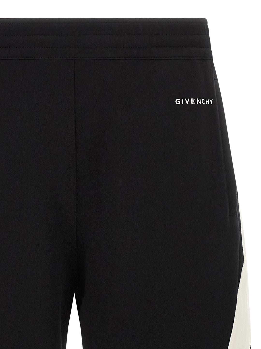 Givenchy Satin Insert Joggers Pantaloni - Bianco/Nero | 8fb8d45315e2204b207a2e73fa55401a8310950d