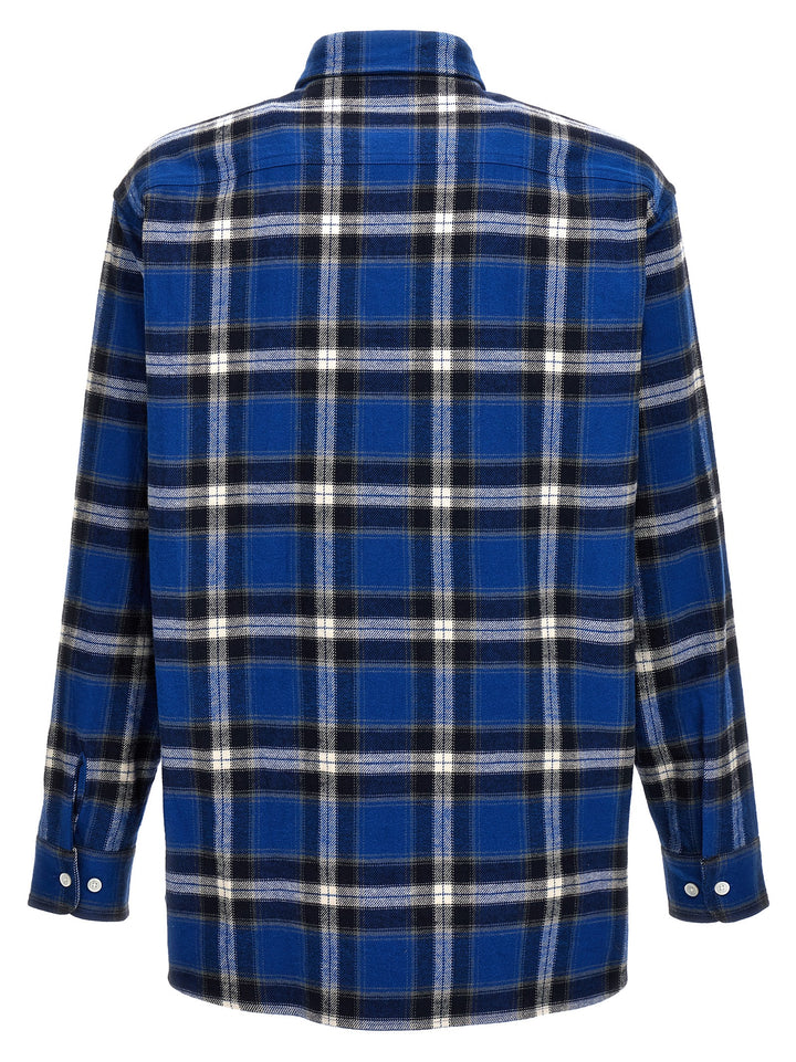 Check Flannel Shirt Camicie Blu