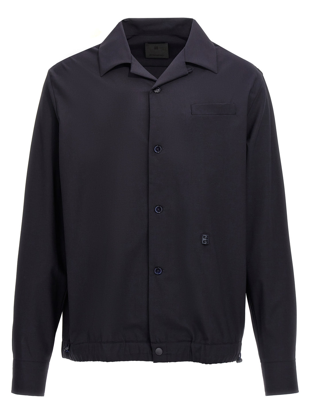 Givenchy Logo Plaque Shirt Camicie - Blu | 360de6114a560c5bbfe509af34bccba4e245449f