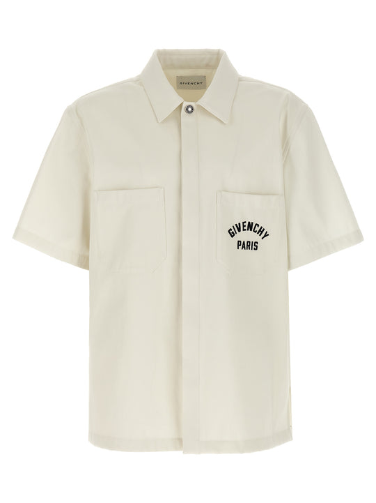 Logo Embroidery Shirt Camicie Beige