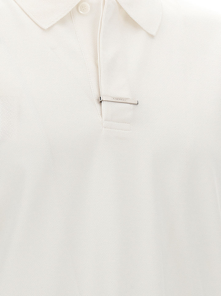 Givenchy Metal Clip  Shirt Polo - Bianco | 328814d72f55f625dea3fc5fc372b3a37faba3e8