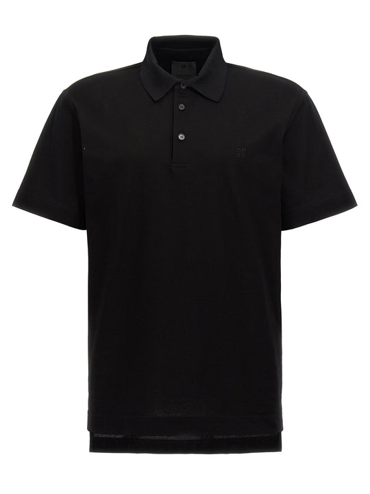 Logo Embroidery Shirt Polo Nero