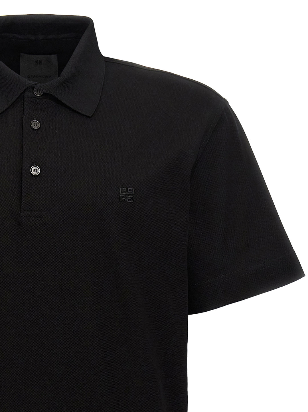 Givenchy Logo Embroidery  Shirt Polo - Nero | b963accc68ee658f69660a31f653b30e95c498be