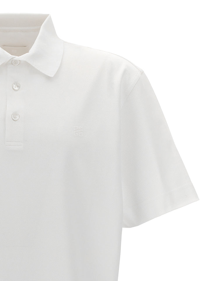 Givenchy Logo Embroidery  Shirt Polo - Bianco | c6d8e1335587fb6ac0326a4a83c332f33111ef0d