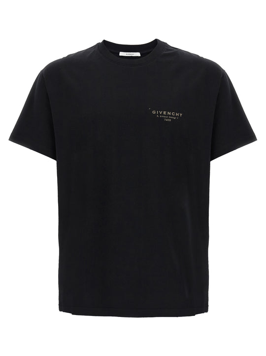 Logo Print T Shirt Nero