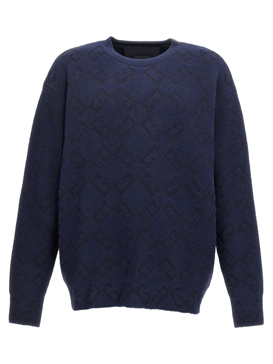 Logo Embroidery Sweater Maglioni Blu