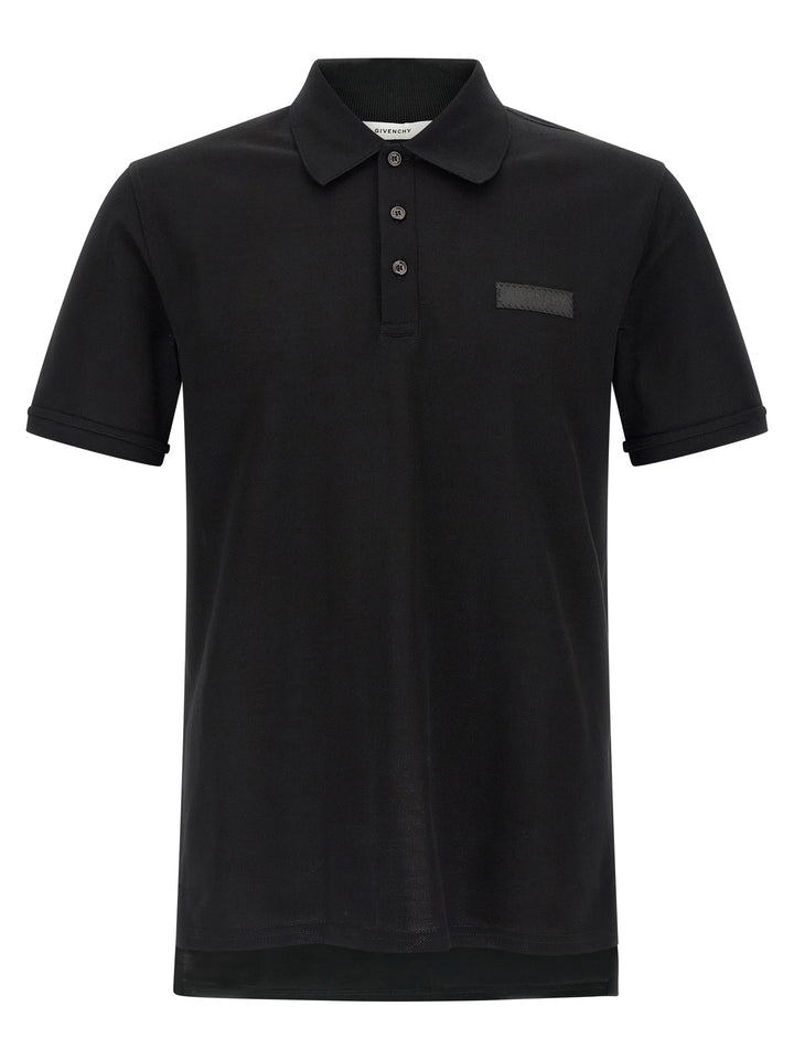 Givenchy Logo Patch  Shirt Polo - Nero | 0ba669fdf2d36eb242c0c166d8eed1a02037db35