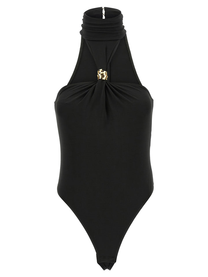 Elisabetta Franchi Jewel Detail Bodysuit Top - Nero | a1abff9820e8c4a85604e11c15b084d3482a5106