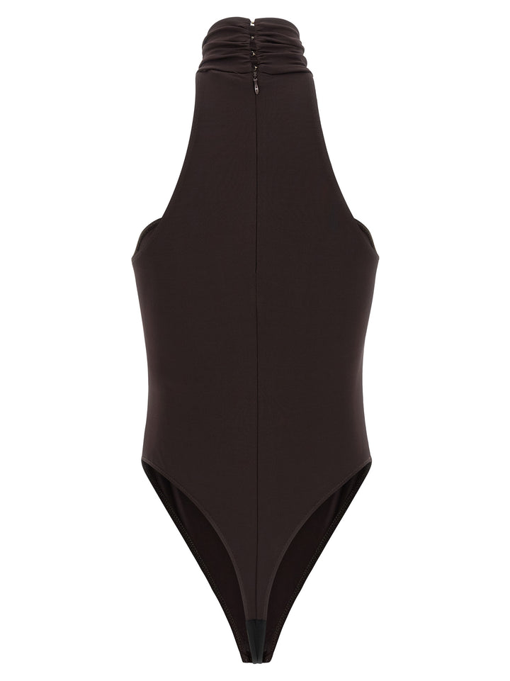 Elisabetta Franchi Jewel Detail Bodysuit Top - Marrone | f0d9c33bde7c667bef71236ef7a4fa07664b0623