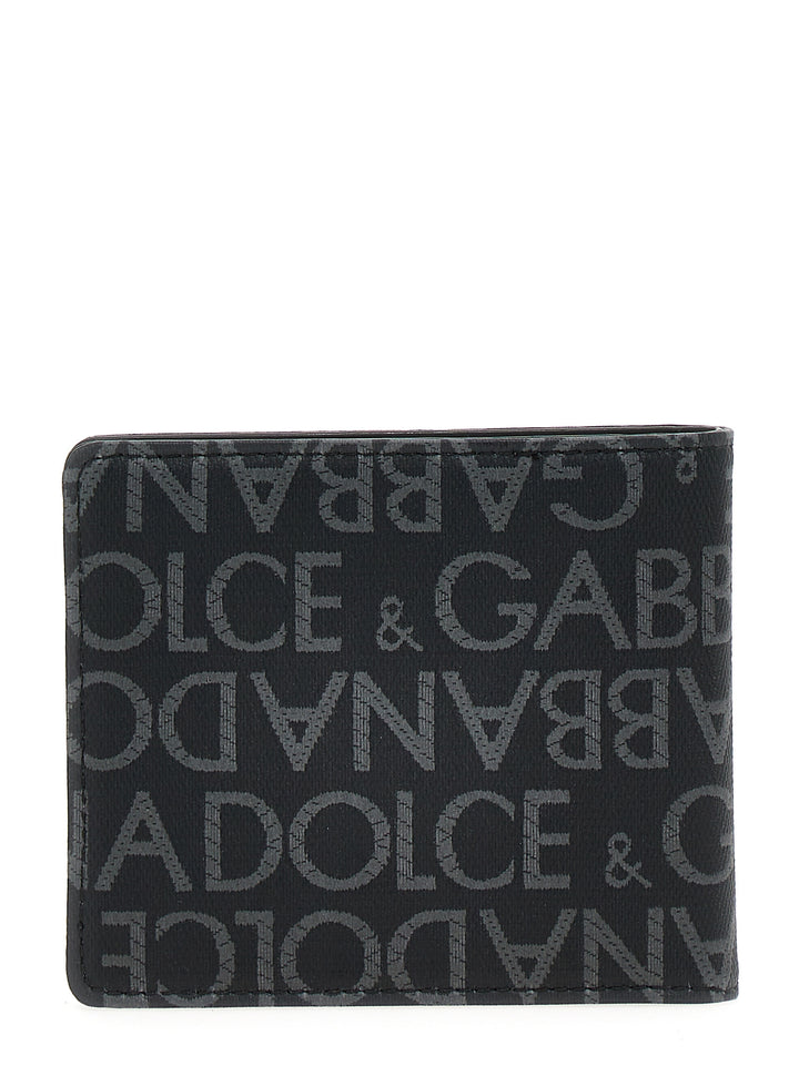Dolce & Gabbana Jacquard Logo Wallet Portafogli - Nero | 1f989e7bb9e63c646356d58cc8646d57cb12c28c