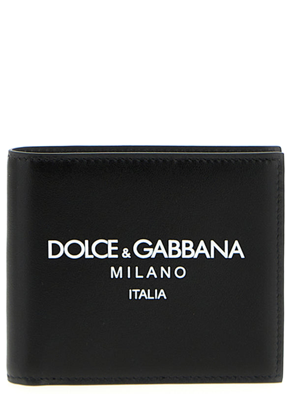 Logo Print Wallet Wallets And Card Holders White/Black