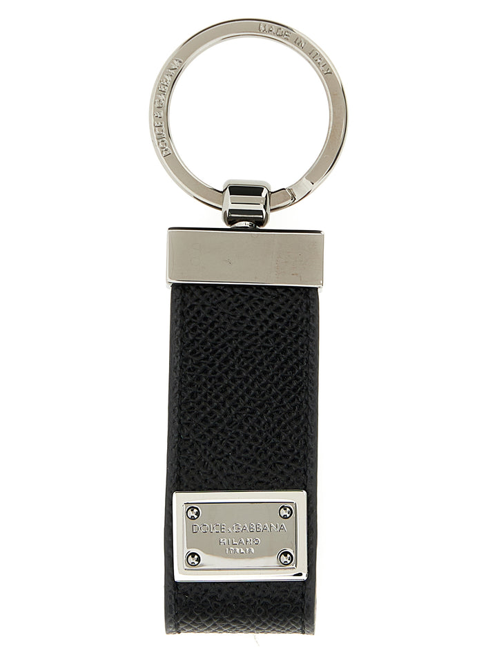 Dolce & Gabbana Logo Plaque Portachiavi - Nero | 8062d388a50c0998b595b3c356035e6d383b5eb2