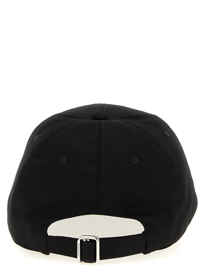 Givenchy Logo Embroidery Cap Cappelli - Nero | 2104fbefd0e6534994022a8cb0bf21fb1d7cb066